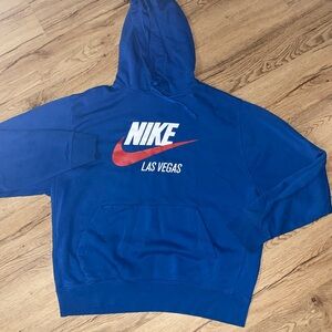 Nike L Las Vegas hoodie red, white, and blue